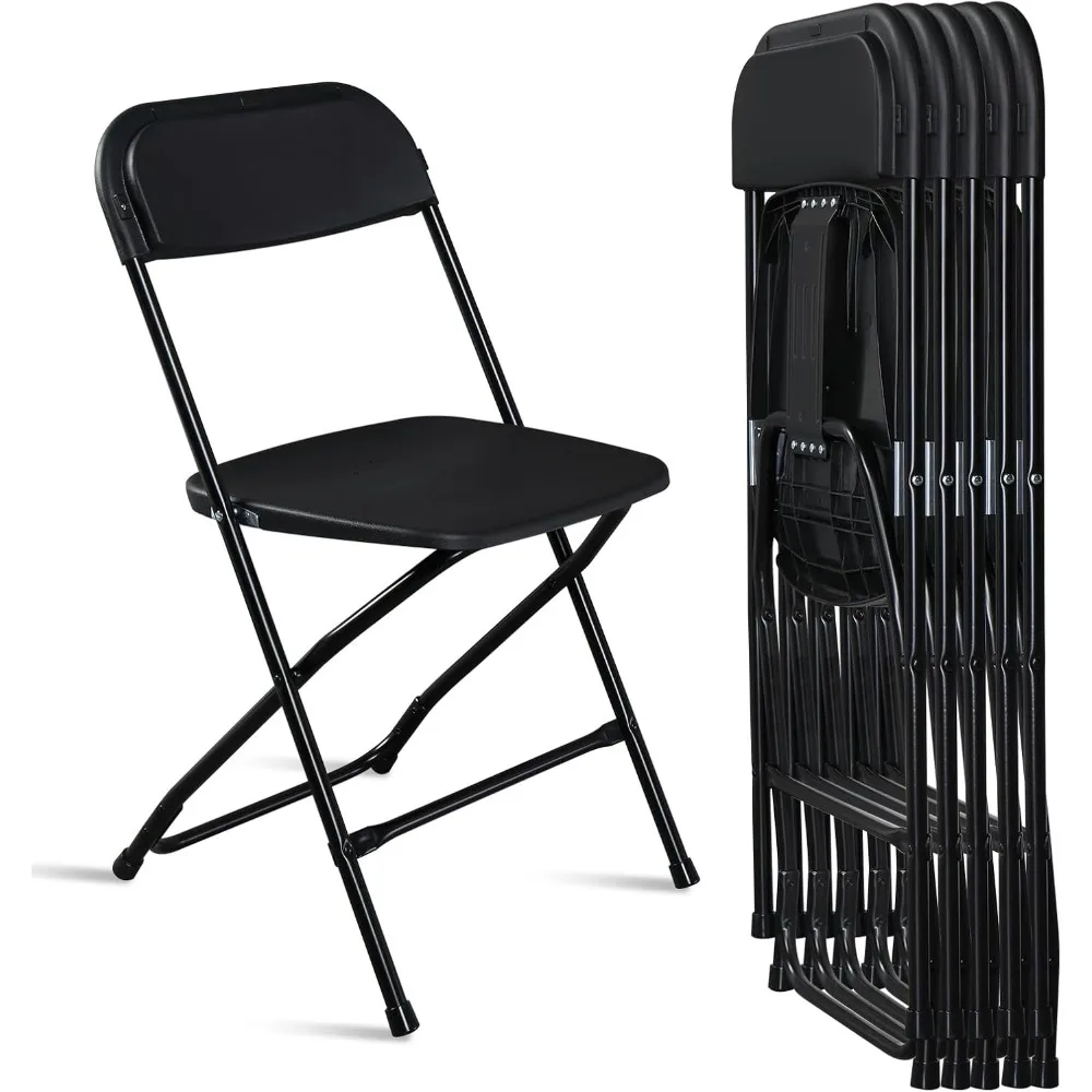 

Folding Chair, Plastic Chairs with 330-Pound Capacity, Easy to Fold and Store Suitable for Indoor & Outdoor, Wedding