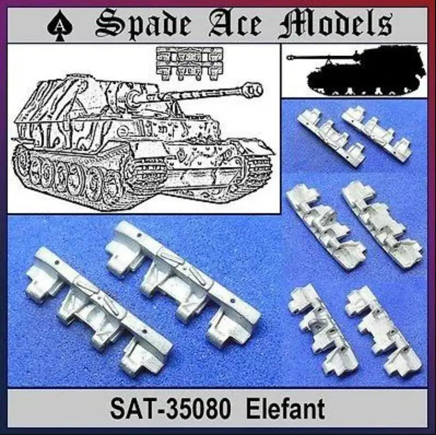 Spade Ace Models SAT-35080 1/35 Scale Metal Track For Germany Elefant Tank