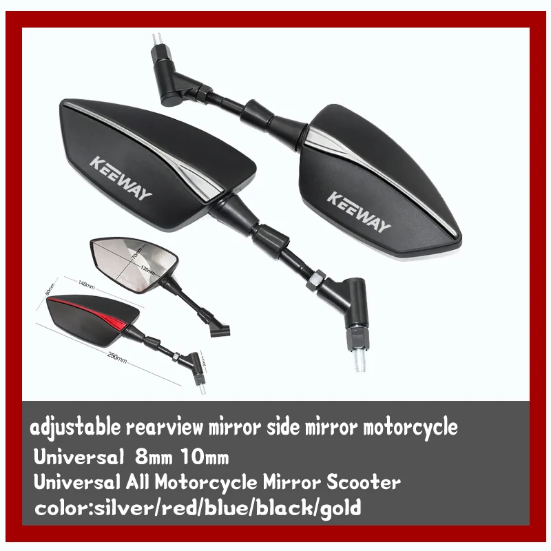 For Keeway Hurricane 50 Vieste 300 Zahara Cityblade K-Light RKV RKF 125 RKS 150 Motorcycle Mirrors Rear Rearview