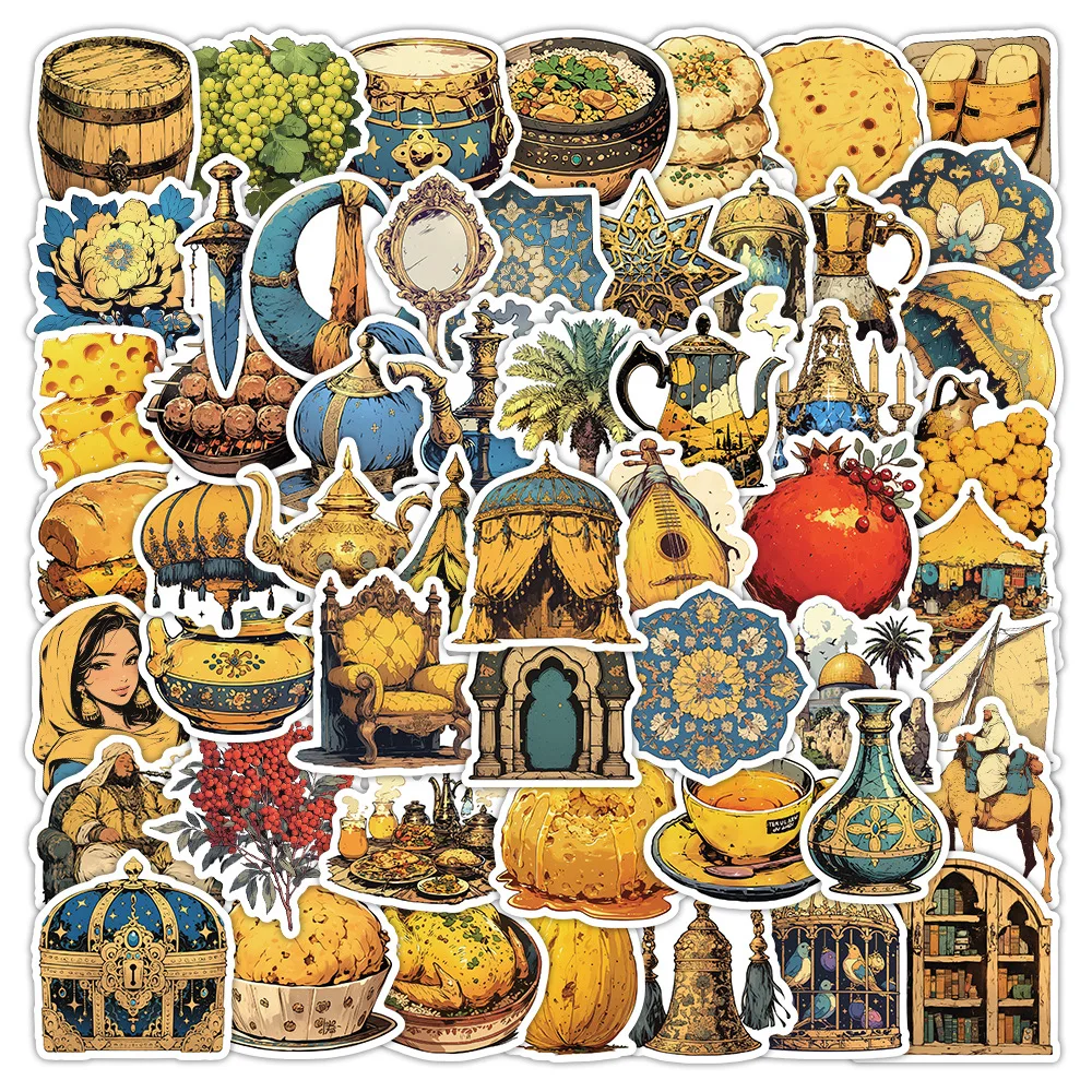 

10/30/50Pcs Creative Region Middle Eastern Elements Graffiti Decorative Stickers DIY Guitar Phone Laptop Water Cup Skateboard