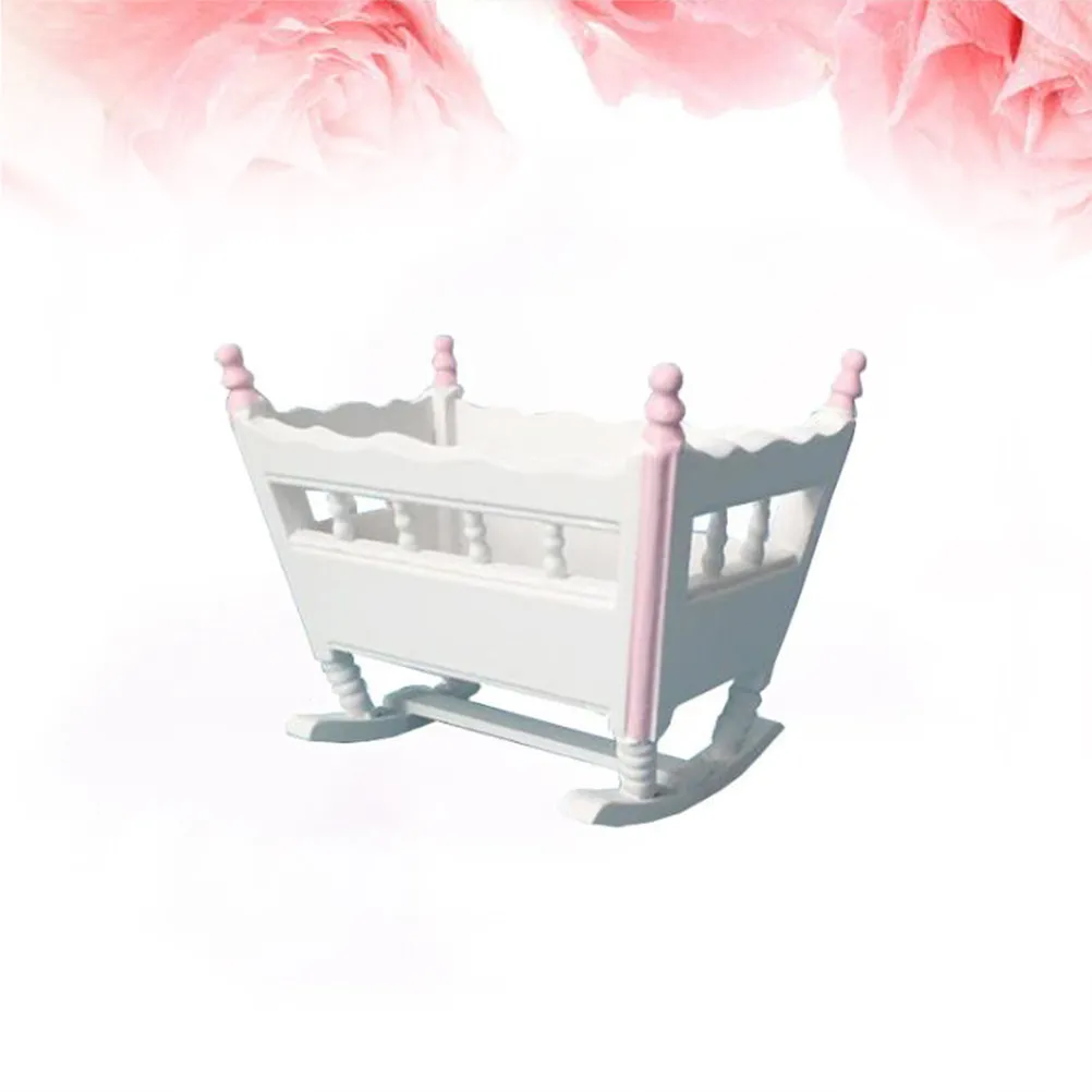 

1Pcs Mini Bassinet Cradle for Kids Play House Accessories Household Companion Stimulates Imagination Cognitive Development Gift