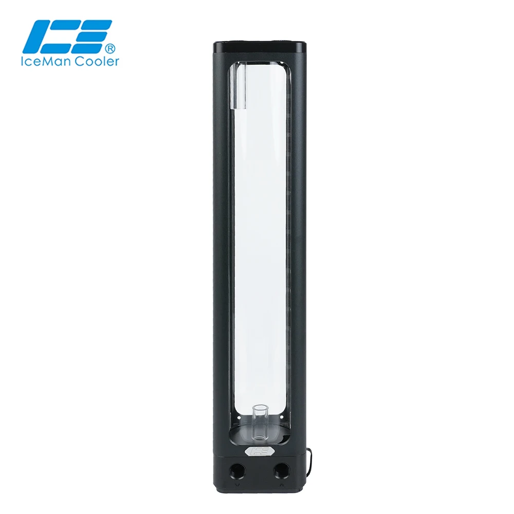 IceManCooler czarny DX5 360 ARGB Tube Reservoir wsparcie instalacji pompy D5, zbiornik wody ze wspornikiem, + 5V 3PIN AURA Motherboad