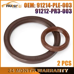 2x Oil Pump Front Rear Main Crank Shaft Seal for Honda B D Series CRV Civic 91214-PLE-003 91212-PR3-003 91212PR3003 91214PLE003