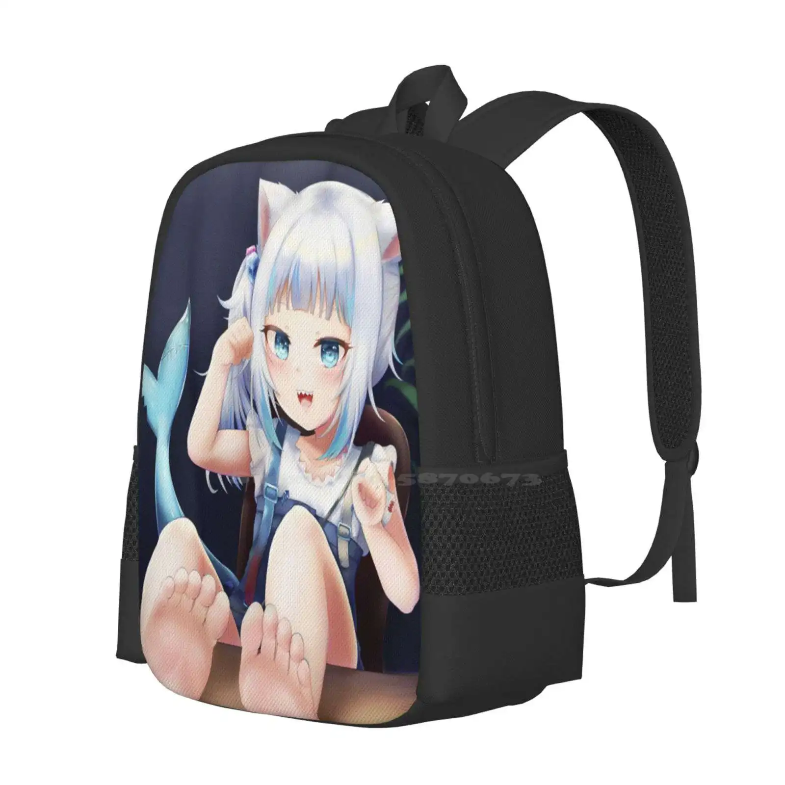 Gawr Gura Hot Sale Schoolbag Backpack Fashion Bags Gawr Gura Hololive Small Gawr Gura Gawr Gura Tiny Hololive April Fools New