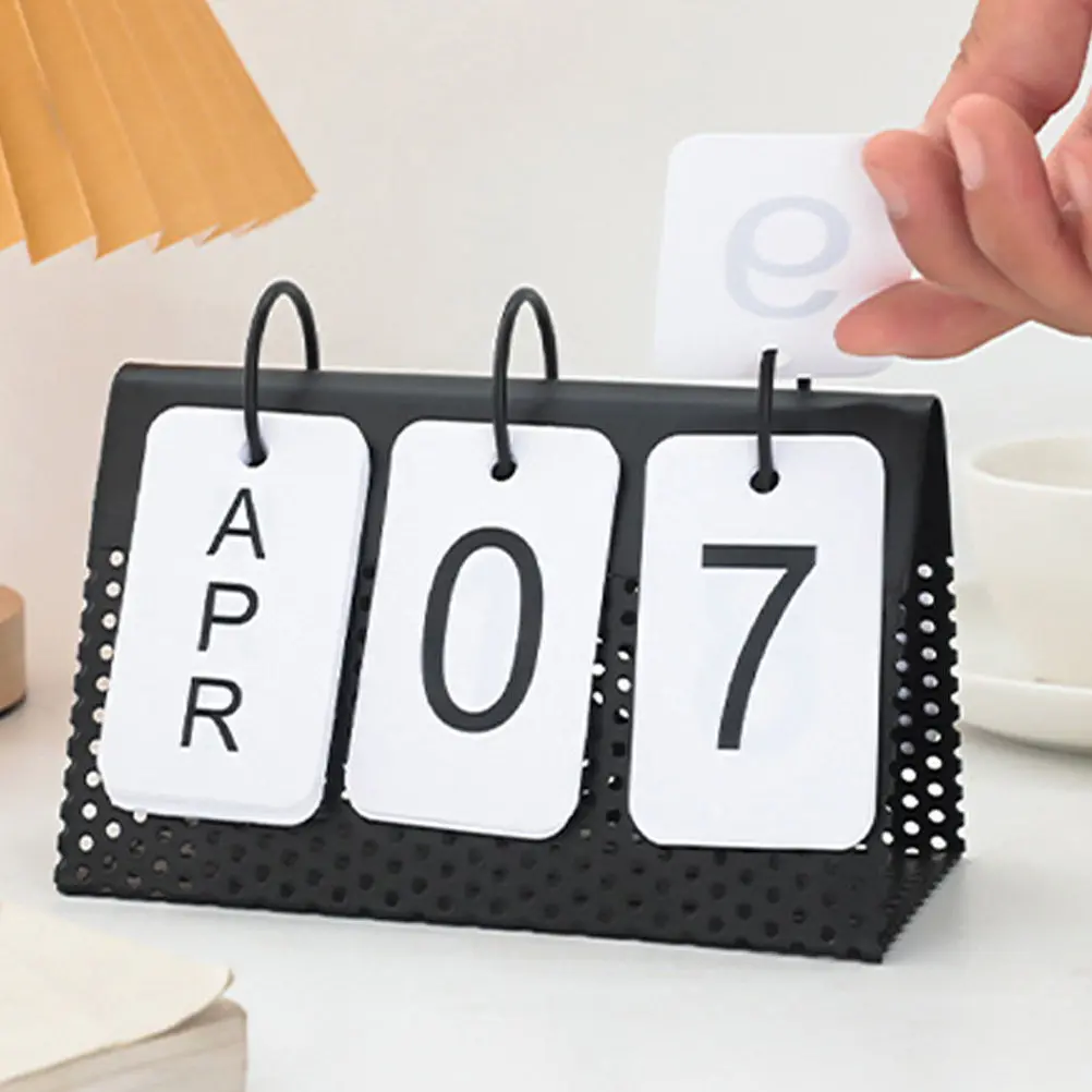 

2023 Desk Calendar Metal Frame with Metal Rings Strong Sturdy Design Lovely Schedule Planner for Home Tabletop Office Small