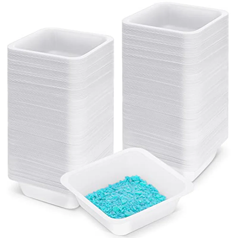 

A22I 250 Pack Weigh Boats Medium 100Ml Square Disposable Plastic Trays for Scale Anti Static Plastic Pan Lab Weighing Dishes