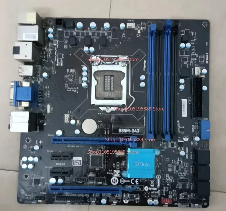 

Детали для разборки материнской платы MSI B85M-G43, интерфейс DDR3, 1150-контактный разъем, четыре слота для памяти