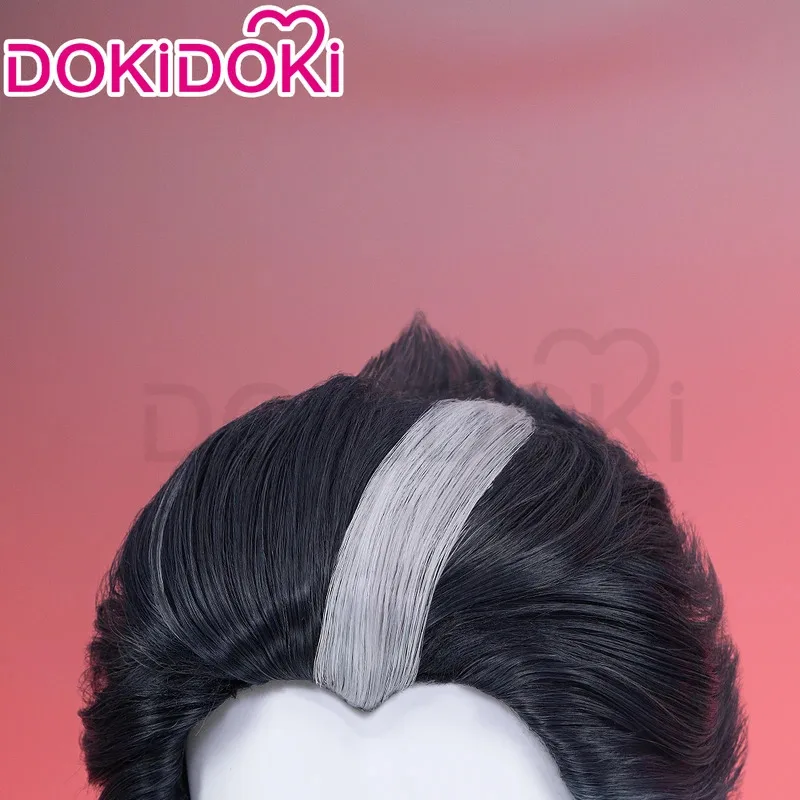 LQIN STOCK Stolas Goetia Wig Anime Cosplay Wig DokiDoki Men 28cm Short Hair Stolas Goetia Cosplay High Heat Resistant Free Cap