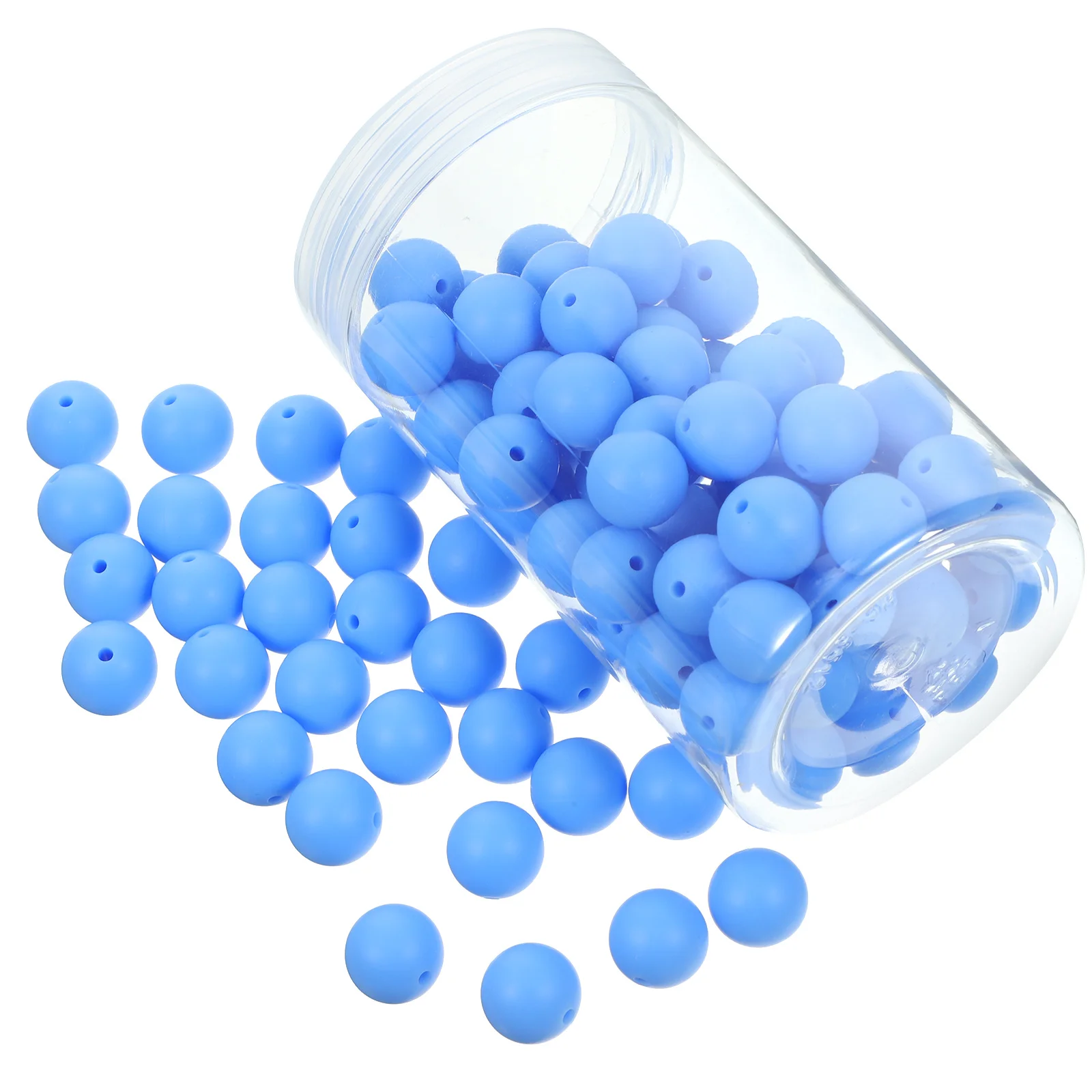 

105pcs Silicone Beads Loose Round Beads For Jewelry Making Diy Bracelet Keychain Craft Bulk Beading Supplies Kit Women Kids Gift