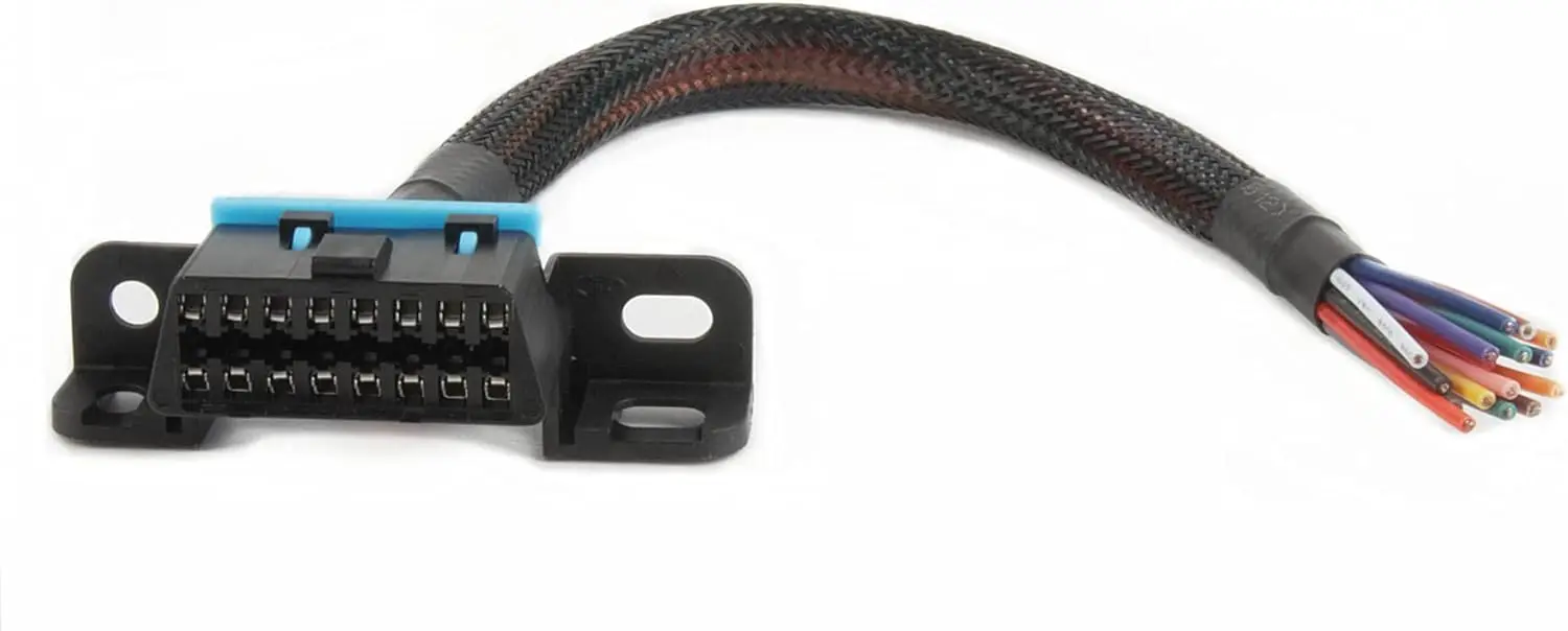 16PIN j1962F OBD2 Female to Open Cable OBDII  Port Pigtail Fixed Wire Harness