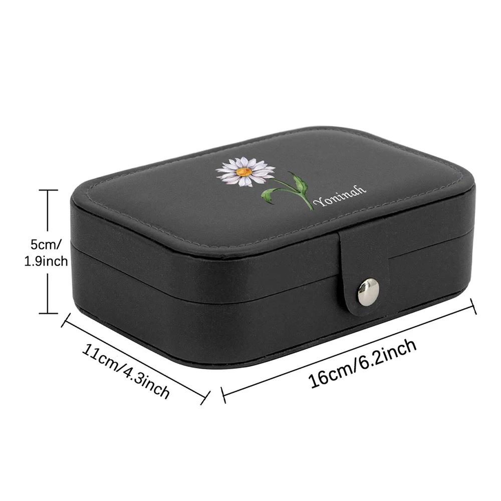 Jewelry Box Storage Earrings Necklace Ring Double Men and Women Storage Box Large Leather Jewelry Box.