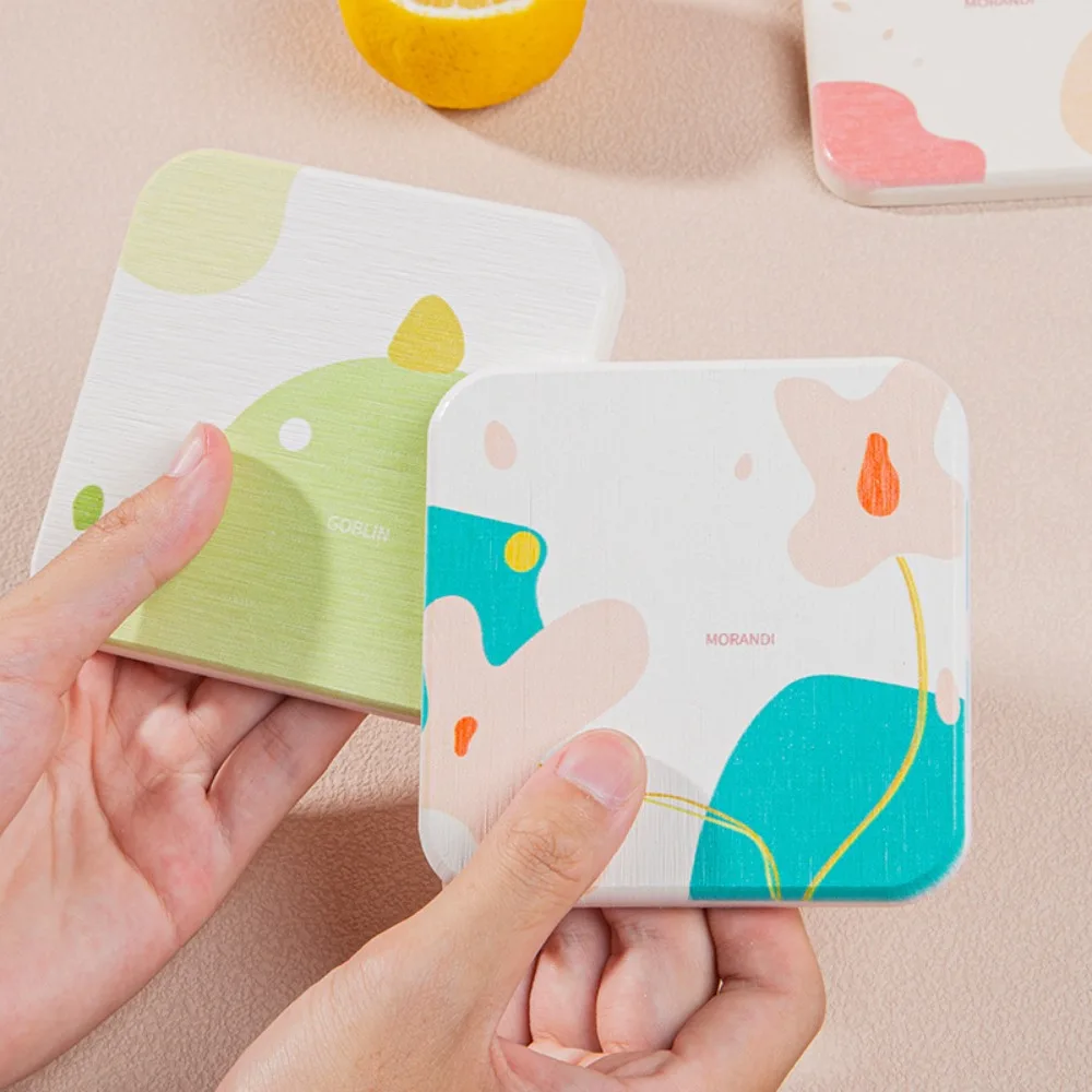 

4pcs Square/Round Morandi Diatomite Coaster Quick-drying Anti Slip Cup Mat Minimalist Style Water-absorbent Mug Mat Tea Room