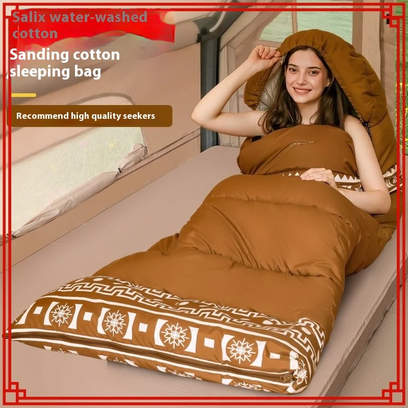 

Ultra Warm Winter Sleeping Bag for Camping Adults 80cm Wide Lightweight Compact Outdoor Hiking Essential Sleeping Bag Camping