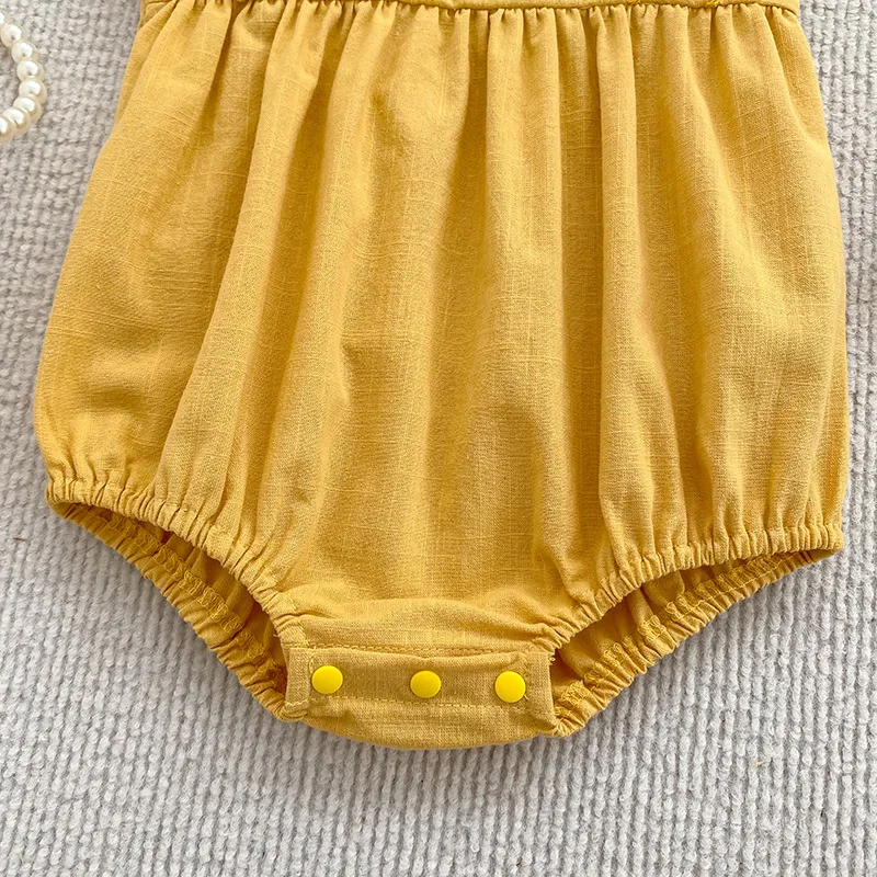 2026 Neue Sommerkollektion 0-24M Säuglings-Baby-Mädchen-Strampler Ärmellose Baumwoll-Bestickte Kleinkind-Mädchen-Bekleidung – Detail 16