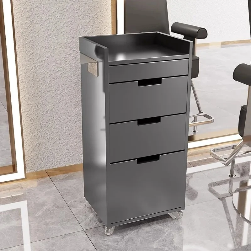 Factory Direct Eco-friendly Modern Stainless Steel Barber & Beauty Salon Tool Cabinet with 4-Wheel Storage and Salon Trolley
