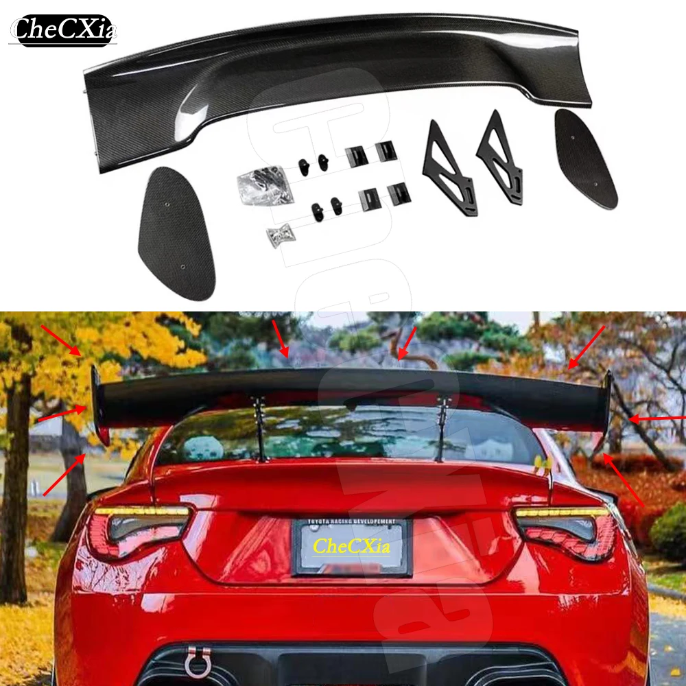 

Spoiler For Toyota GT GR 86 Glossy Black Universal Rear Spoilers Carbon Fiber Look ABS Subaru BRZ 2012-2024 Wing Car Acesssories