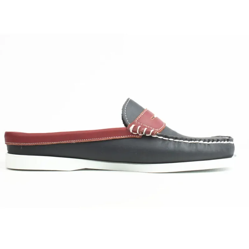 Men\'s Genuine Leather shoes Slip-On Dress On Slippers Loafers Lazy Person Half Shoe for Men Boat Shoes Fashion Half Slippers