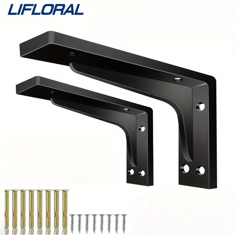 

6-10 Inch 4PCS Thickening Bracket Heavy Duty Bearing Iron Triangle Bracket Fixed Wall Support Table Shelf Bracket