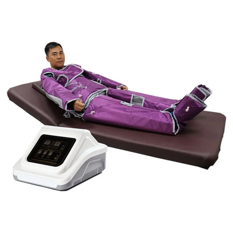 Whole body compression therapy machine with heated leg and arm massagers, lymphatic drainage for weight loss, healthy beauty