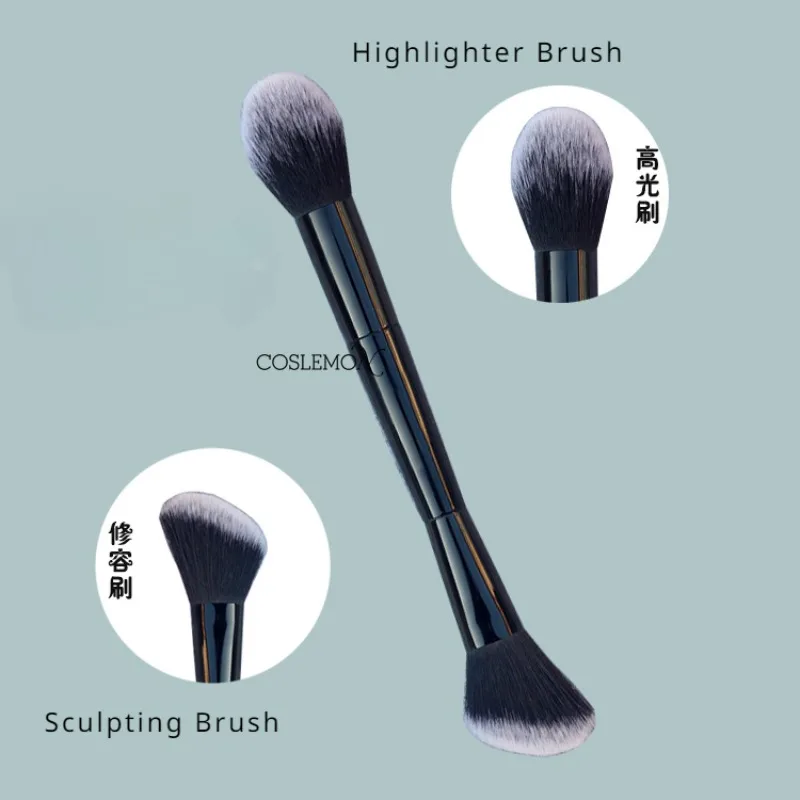 Double Ended Makeup Brushes Professional Multifunctional Foundation Blush Sculpting Bronzer Liquid Cream Powder Cosmetic Tools