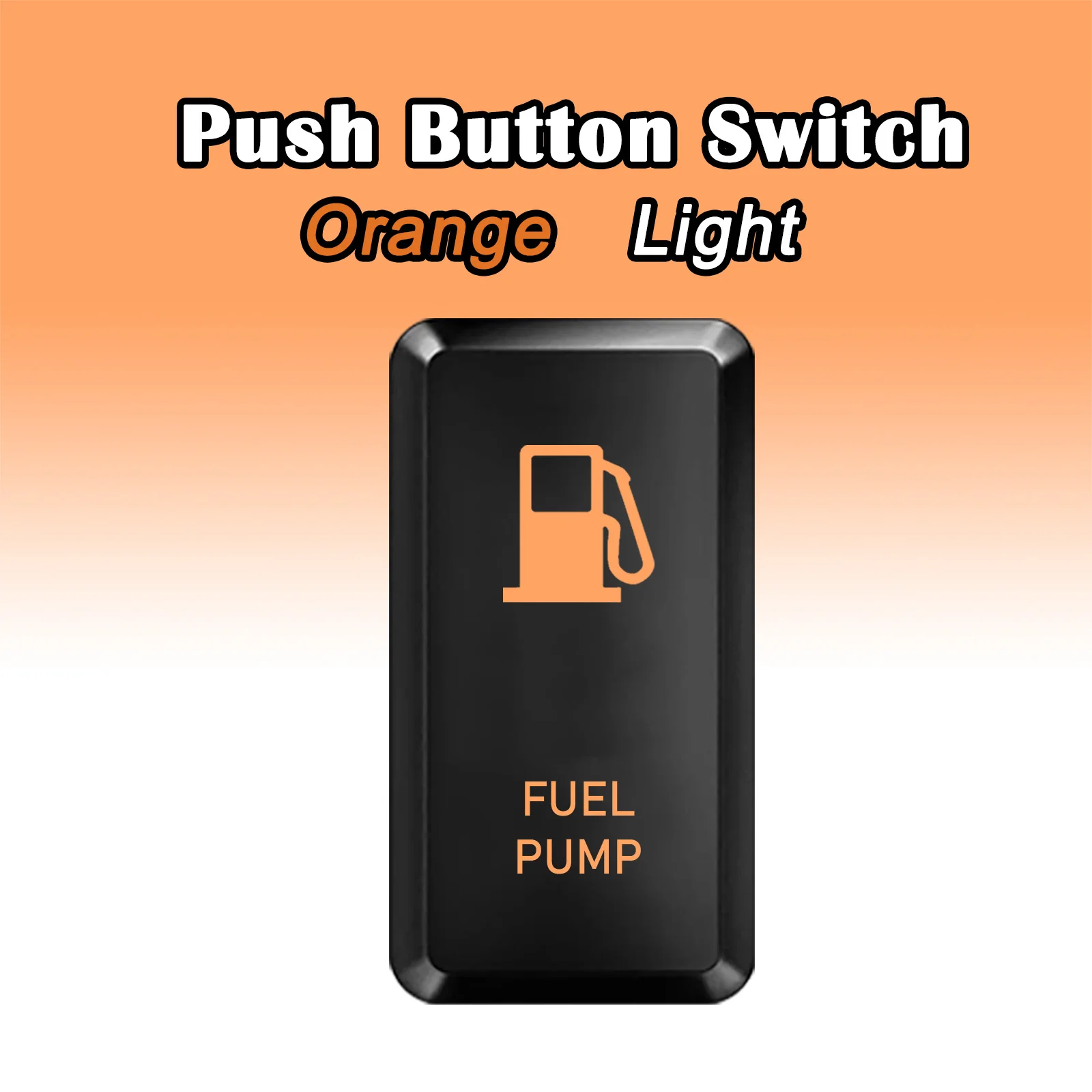

FUEL PUMP Switch 12V Latching ON-OFF Push Button with Orange Light and Wiring Harness for Toyota Land cruiser Prado 120s