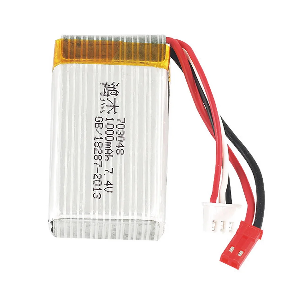 703048 batteria Lipo 7.4V 1000mah 2S con caricabatterie per MJXRC X600 U829A U829X X600 F46 X601H JXD391 FT007 accessori per giocattoli RC