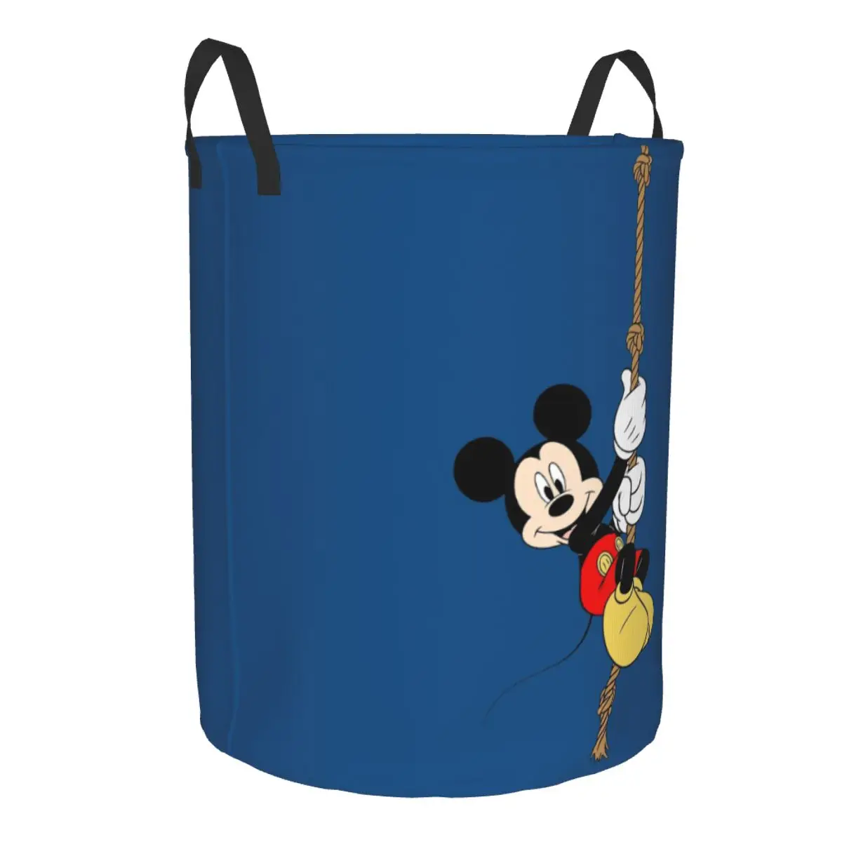 Custom Minnie Anime Mickey Mouse Cartoon Laundry Basket Collapsible Clothes Toy Hamper Storage Bin for Kids Nursery