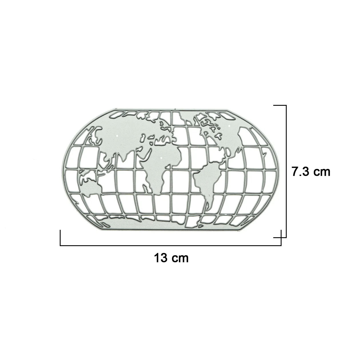 Metal Cutting Die Oval Globe Pattern Presscut Handmade Earth Clip Art Card Decorating Postcard Scrapbooking Punch Cutter