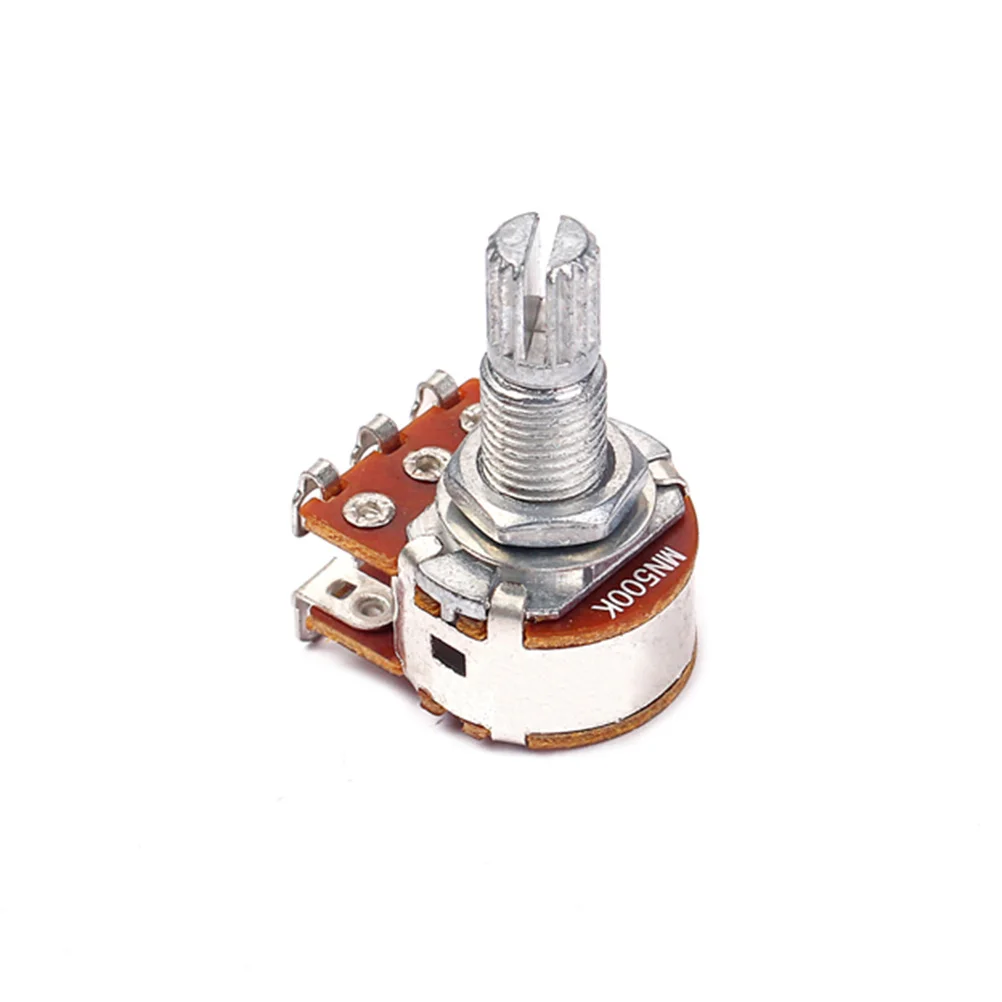 

Dual Layer Potentiometers 500K Audio Pots For Guitar Bass Pickup Volume Tone Control Knurled Split Shaft Full Size