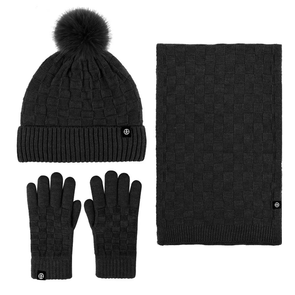 Neck Warmer Winter Beanie Hats Scarf Gloves Set Thicken Windproof Winter Hat Mask Scarf Cold Proof Ear Protection