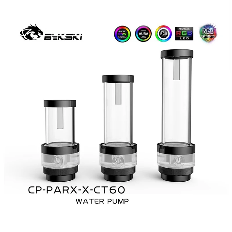 Bykski CP-PARX-X-CT60 DDC AIO Pump Reservoir Combo Silent 5V 12V RGB 100/150/200MM Water Cooling PWM Control 330L/H Lift 3 Meter