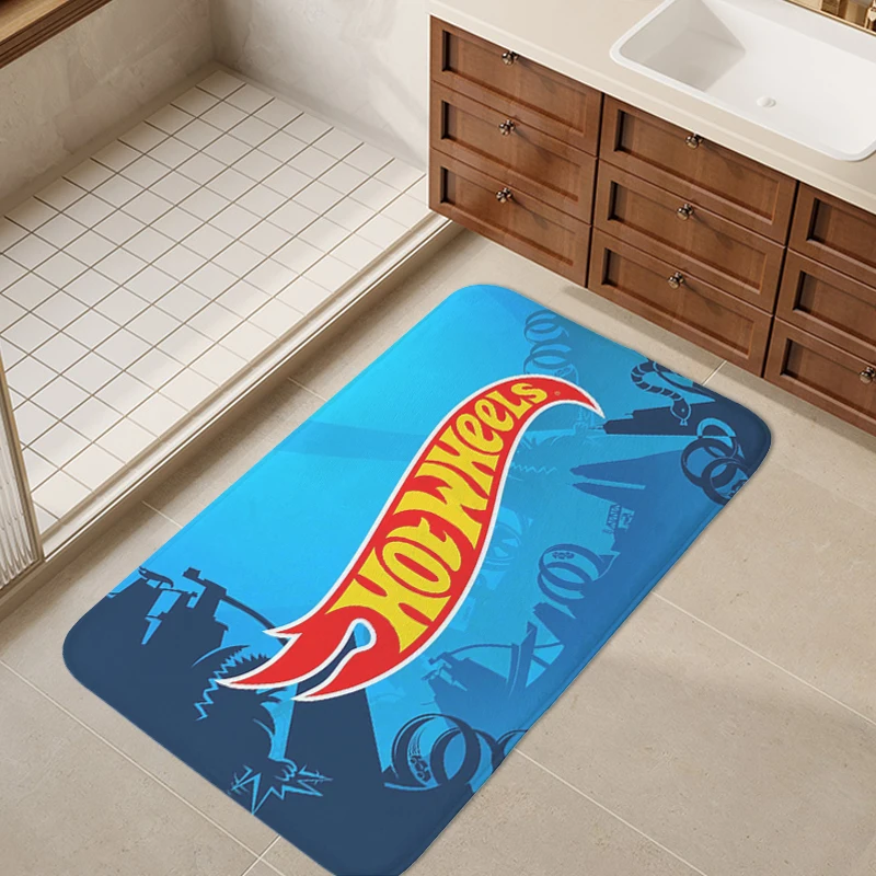 Custom Doormat Entrance Door H-Hot H-Wheels Living Room Floor Carpet Kitchen Porch Foot Mat Non-slip Balcony Bath Rug Home