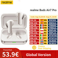 Global Version realme Buds Air 7 pro  53dB Deep - sea Noise Cancellation AI Simultaneous Interpretation LHDC 5.0 Bluetooth 5.4