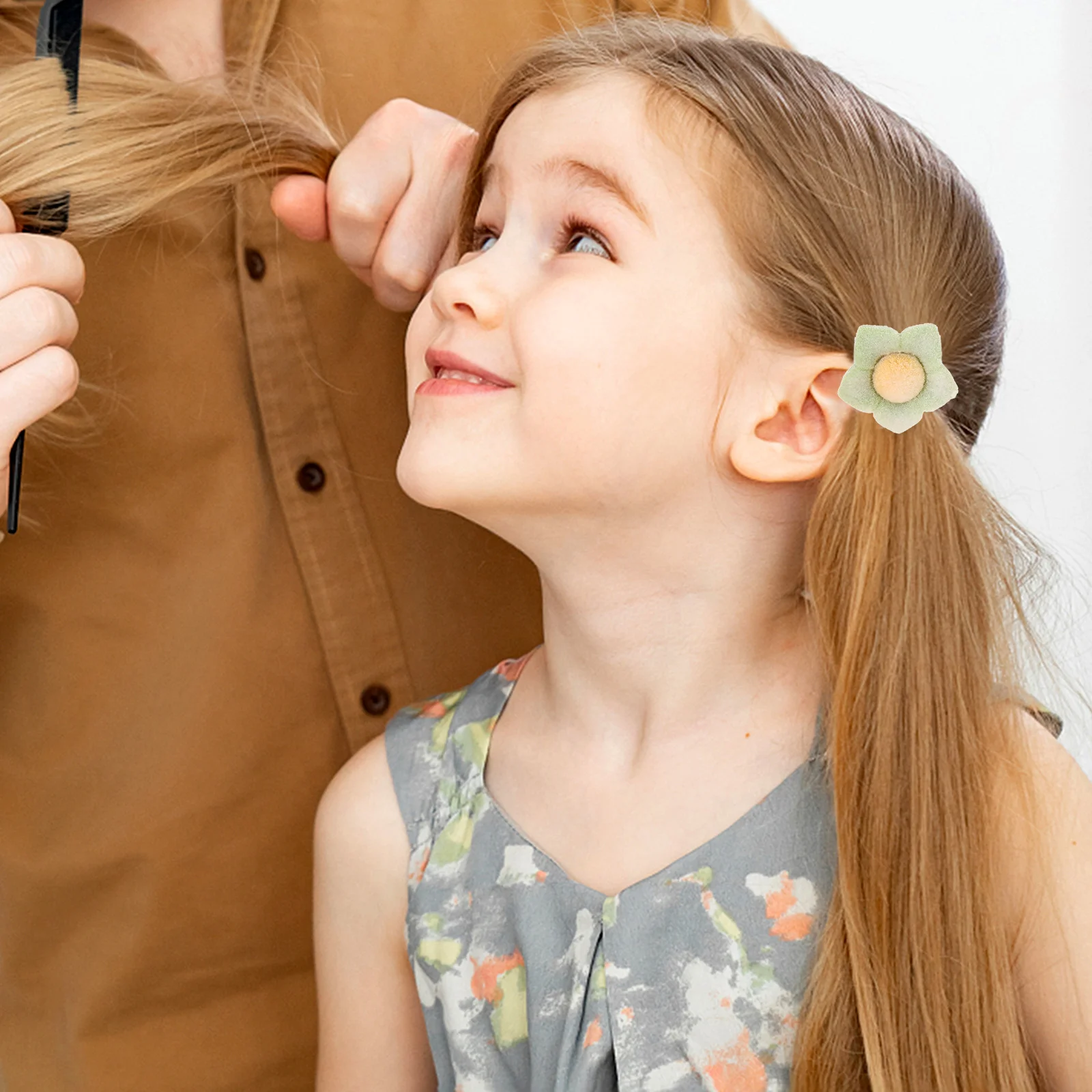 

20Pcs Cute Kids Flocking Hair Ropes Adorable Toddler Girl Hair Accessories Bowknot Clips for Parties