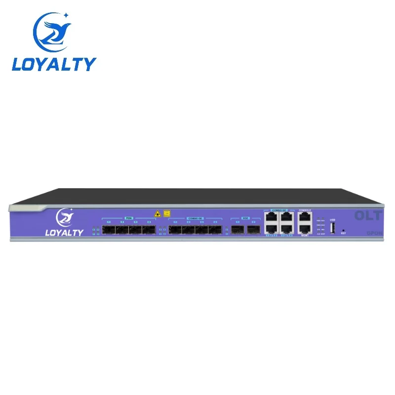 4PON GPON OLT с UPLINK 10G и веб-управлением Layer 3