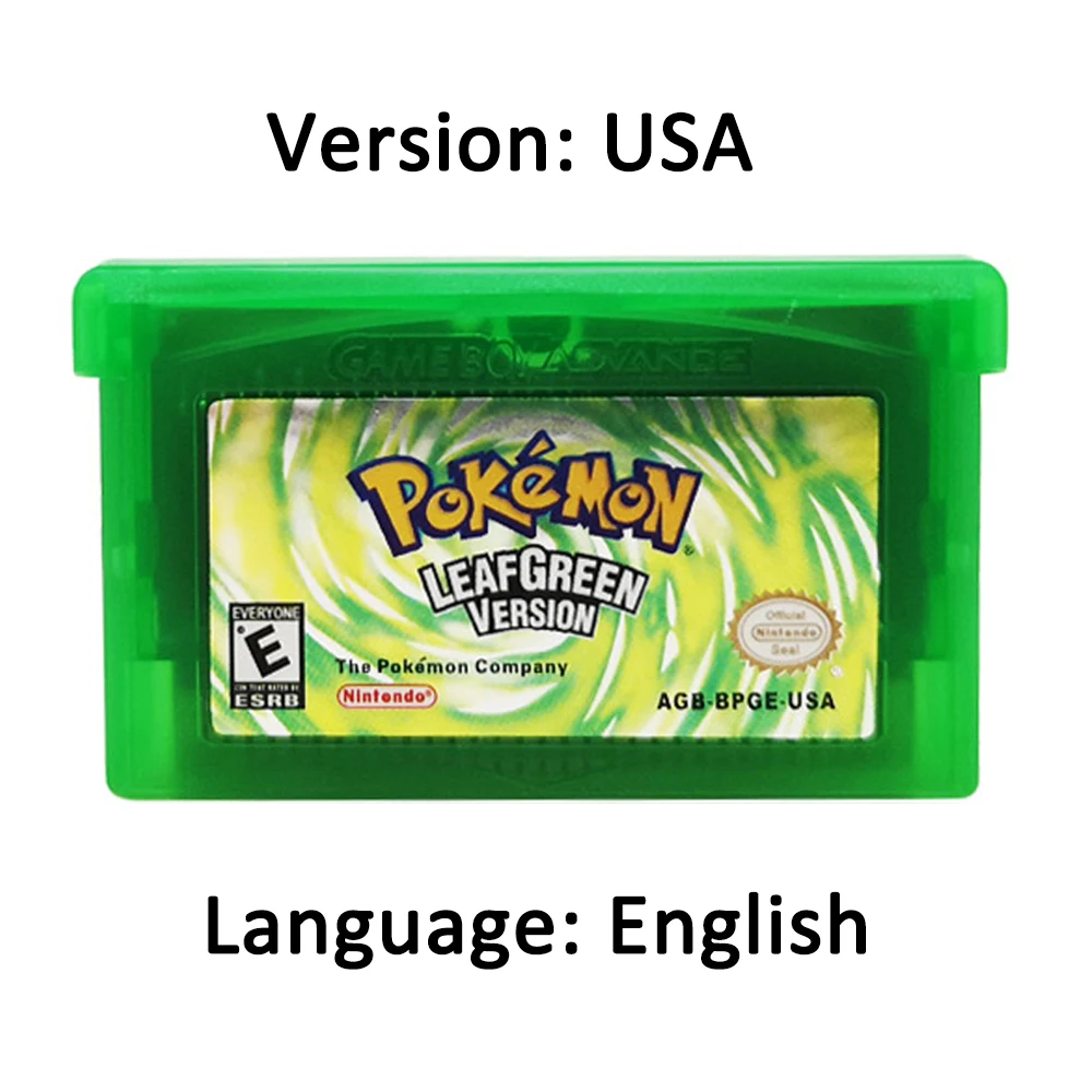 Pokemon GBA-serie 32-bit videogamecartridge Consolekaart Pokemon Emerald FireRed LeafGreen Ruby Sapphire Meertalig