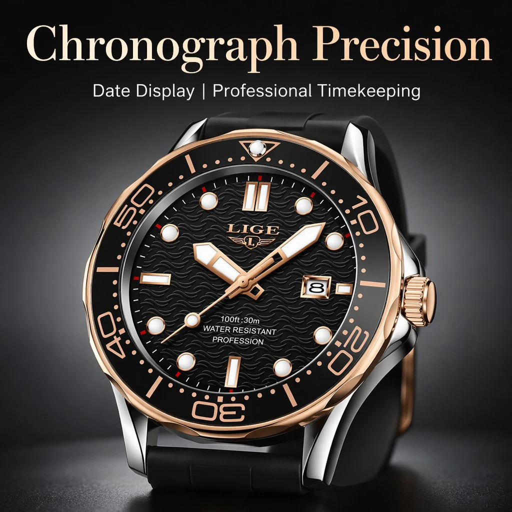 2026 LIGE New Business Mens Watches Top Brand Luxury Dive Watch For Men Waterproof Date Clock Sport Watch Relogio Masculino+Box