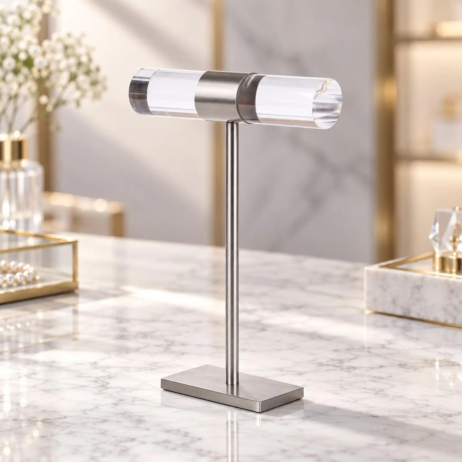 Bracelet Display Rack Stainless Steel Stand for Jewelry Countertop Organizer Showcase Holder for Retail Boutique Necklace