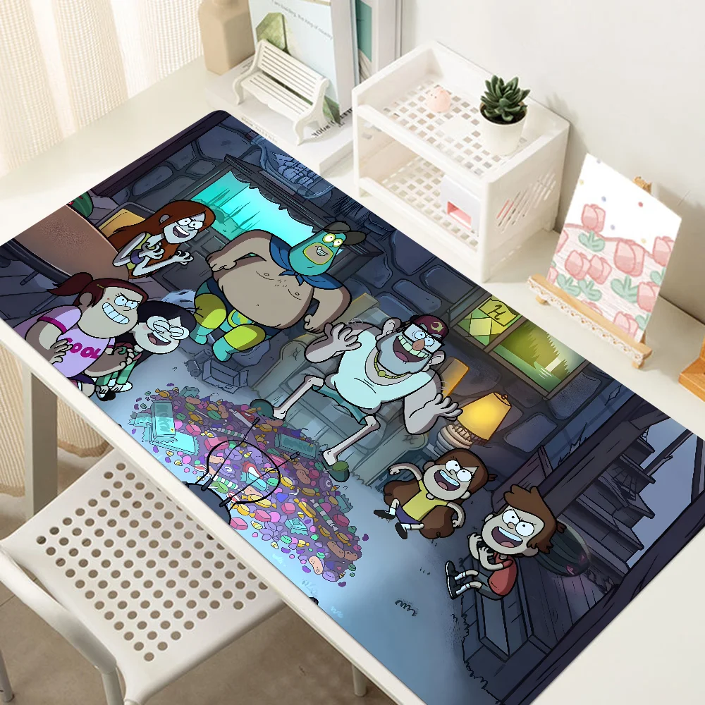 Cartoon G-Gravity Falls Summerween Mousepad Mouse Mat Desk Mat With Pad Gaming Accessories Prime Gaming XXL Keyboard Pad