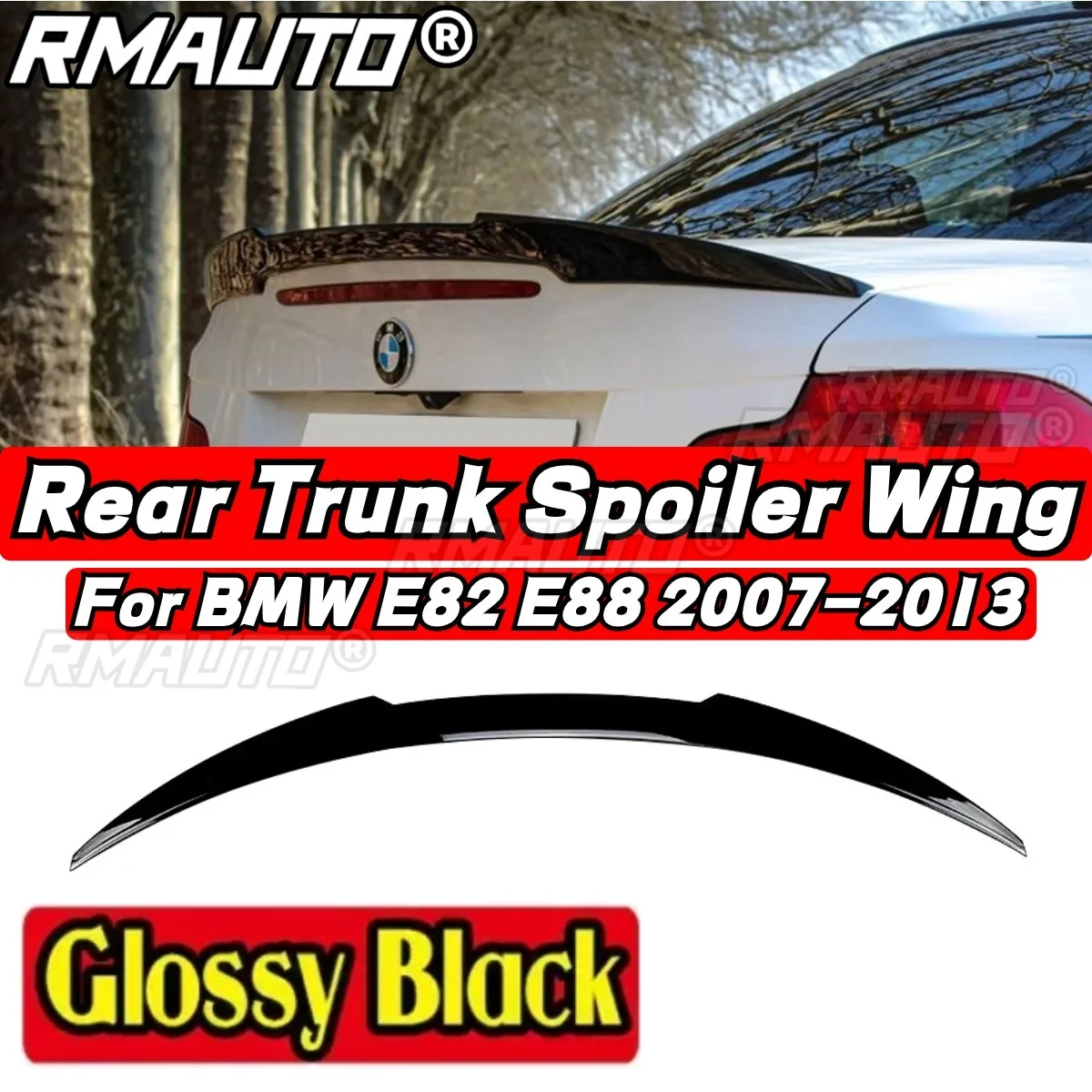 

Coupe Rear Trunk Spoiler Carbon Look M4 Style Car Rear Spoiler Wing Spoiler For BMW E82 E88 Coupe 2005-2011 Body Kit