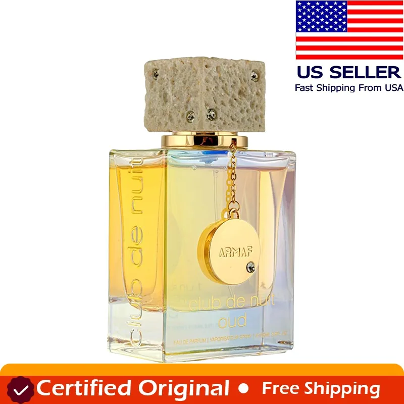 

Armaf Club De Nuit Oud Eau de Parfum Spray for Unisex, 3.4 Ounce Long lasting fragrance Musk, Vanilla and Cambodian Oud