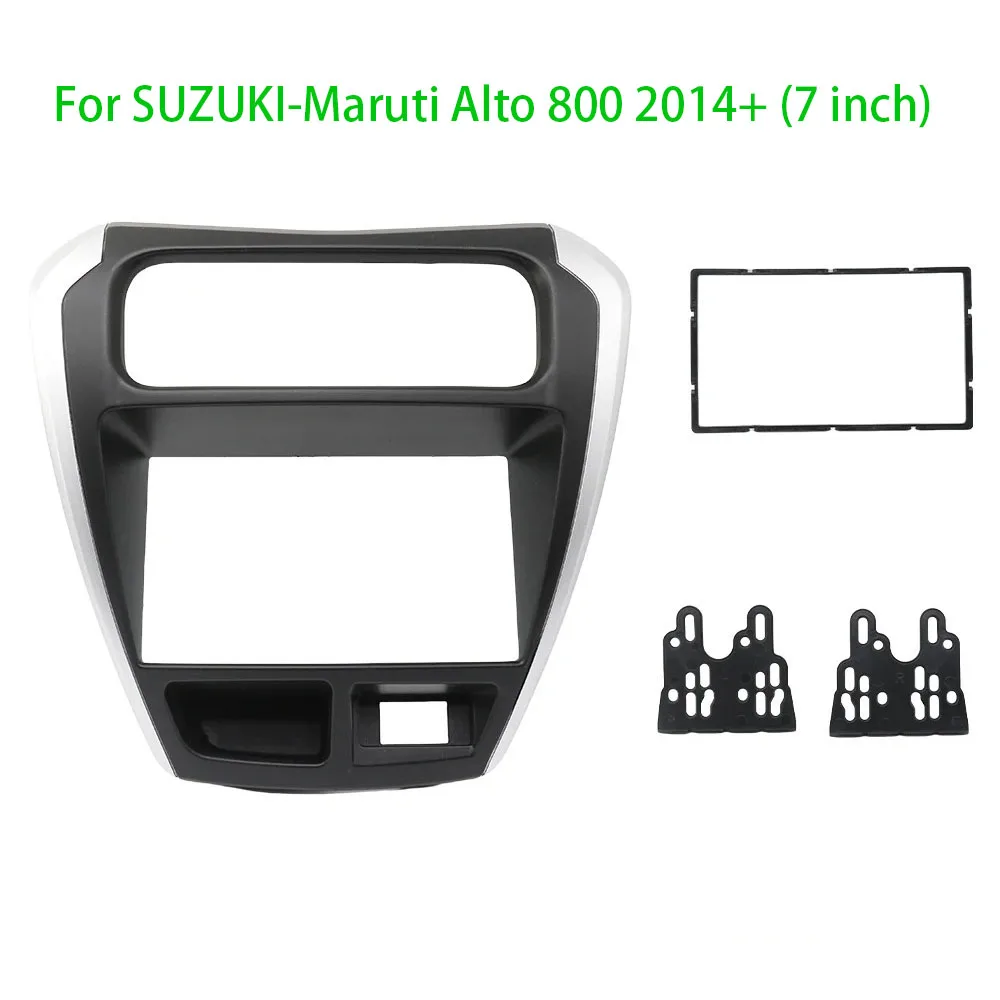 7 Inch Double Din Car Radio DVD Player Fascias Frame for SUZUKI-Maruti Alto 800 2014+ Stereo CD Panel Dash MountingTrim Kit