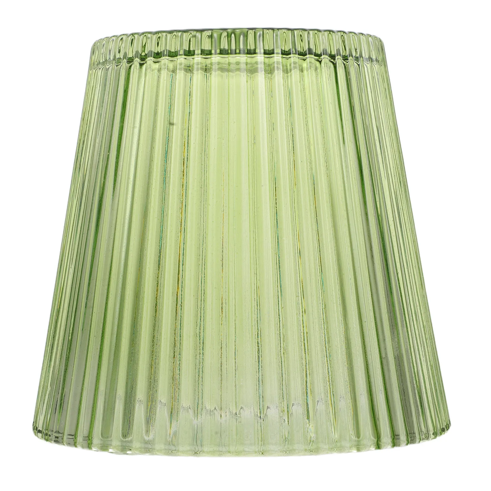 Small Vintage Glass Lampshade Ribbed Decorative Lamp Shade Replacement for Table Desk Floor Lamps 5 Inch High Artistic Glass