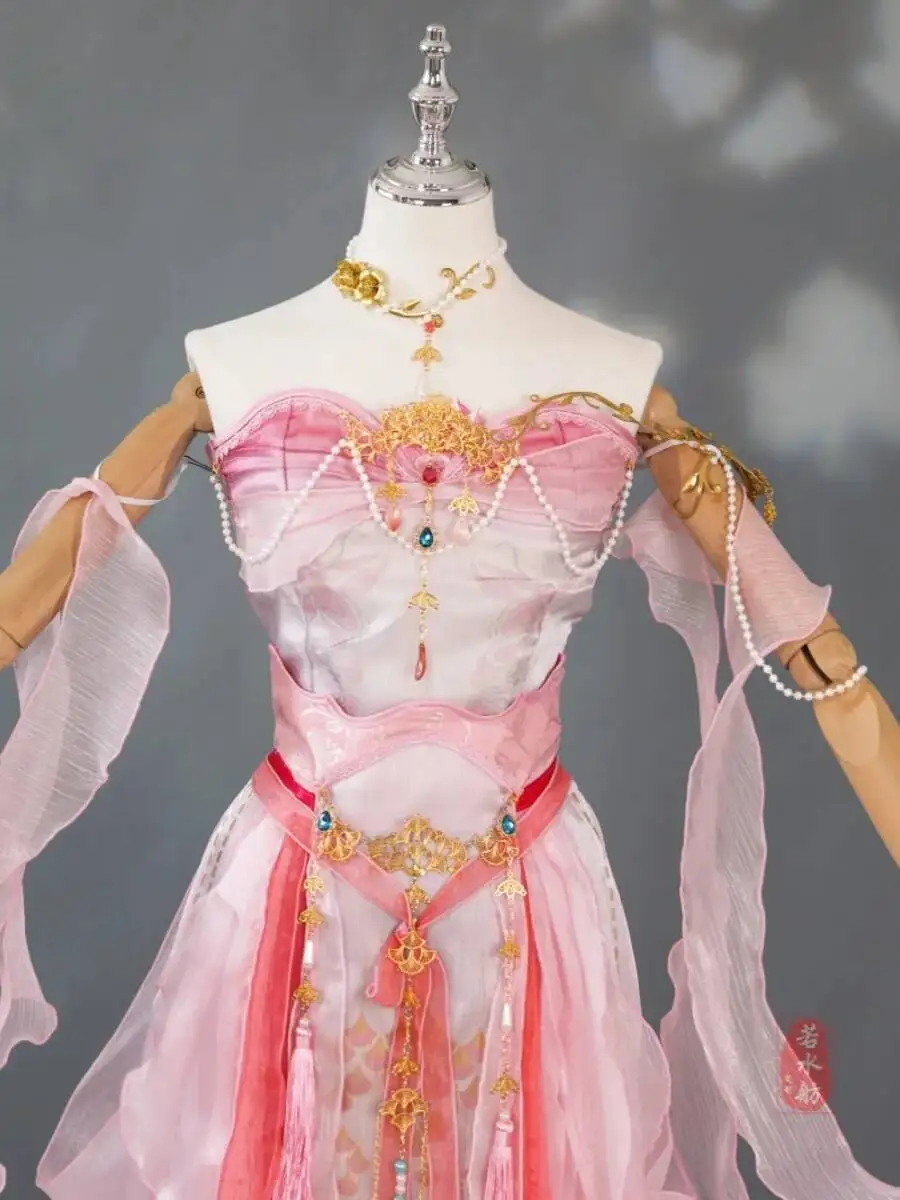 Qixiu Eastward Empyrean Legend: The Honghui Sister Xiu Halloween Cos Cosplay الوردي العصور القديمة الملابس النسائية لعبة أنيمي