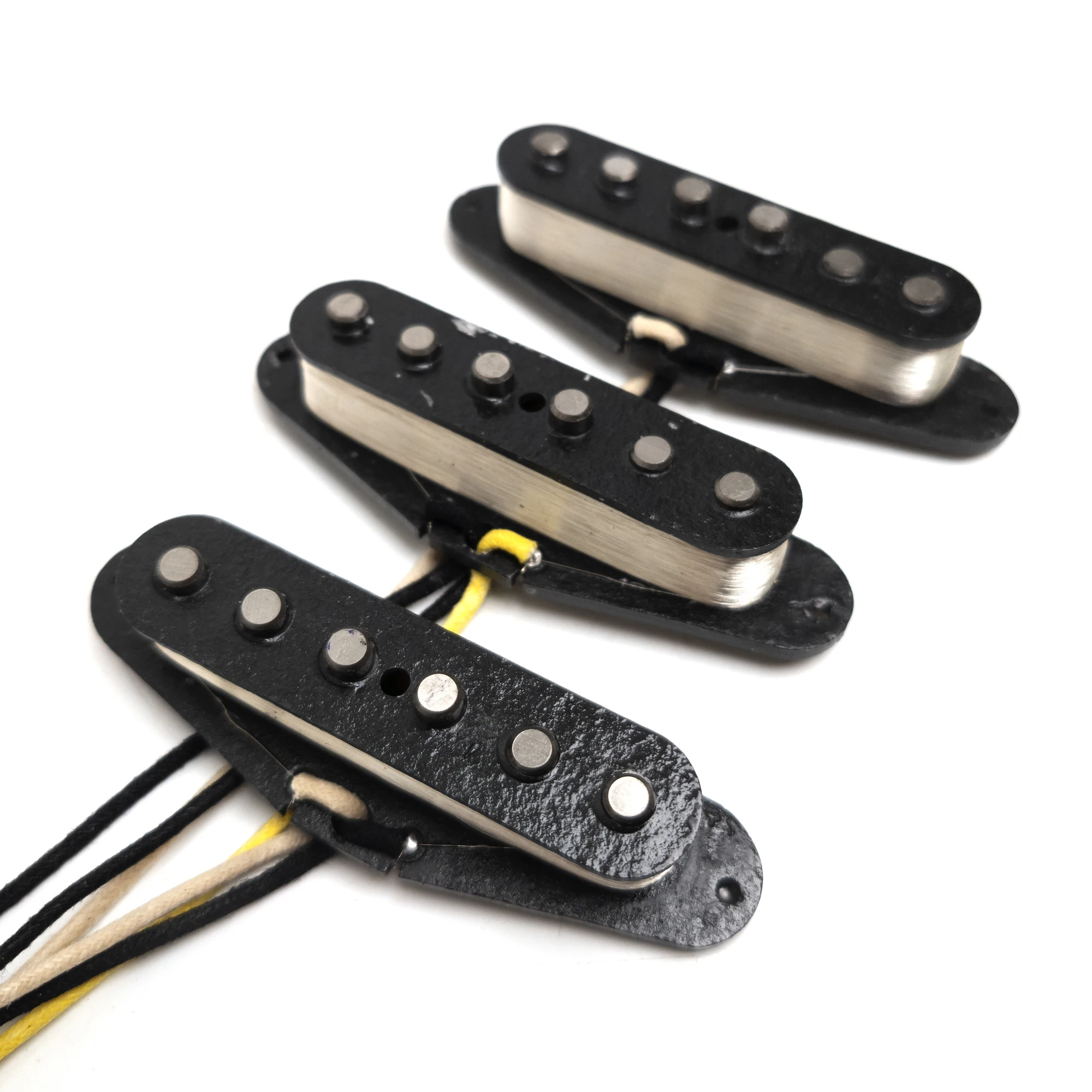 Pure Silver-Wound Electric Guitar Pickups SSS 60S Neck Middle Bridge Pickup Set for ST Guitars Replacement Parts