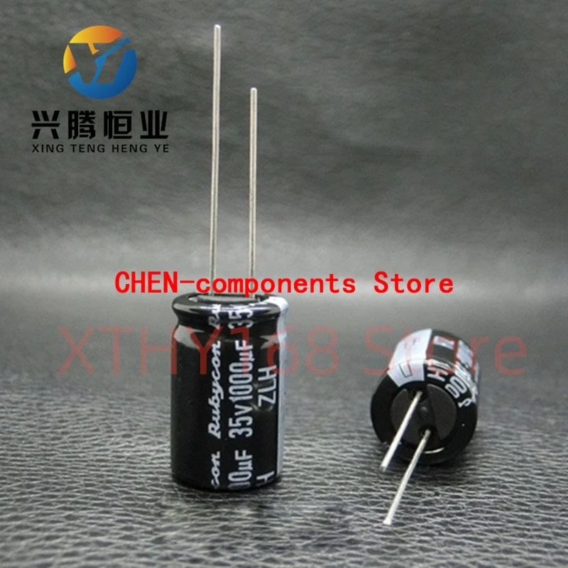 

10PCS Original RUBYCON ZLH 35V1000UF P5MM 12.5X20MM Aluminum electrolytic capacitors 1000uF/35v 105 degrees 1000UF 35V