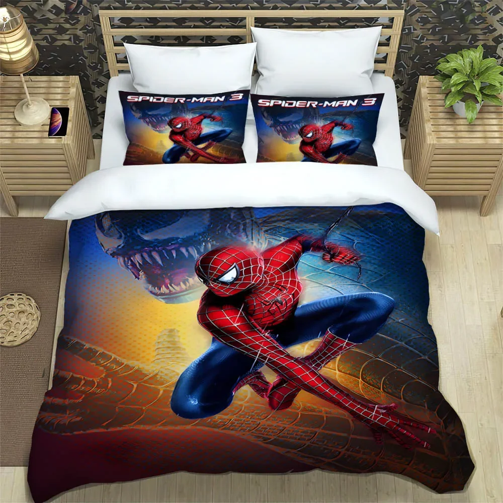 

Cartoon Spider-Man print Bedding Sets exquisite bed supplies set duvet cover bed comforter set bedding set luxury birthday gift