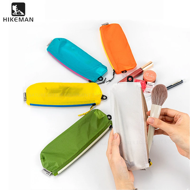 

HIKEMAN Ultra-Light Makeup Brush Organizer Bag 7g 15D Silicone-Nylon Waterproof Pouch for Travel Brush Case
