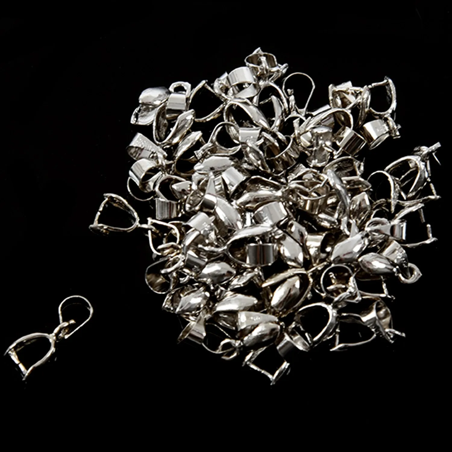 อุปกรณ์เชื่อมต่อแบบหนีบ ABQR 50 ชิ้น (สีเงิน)