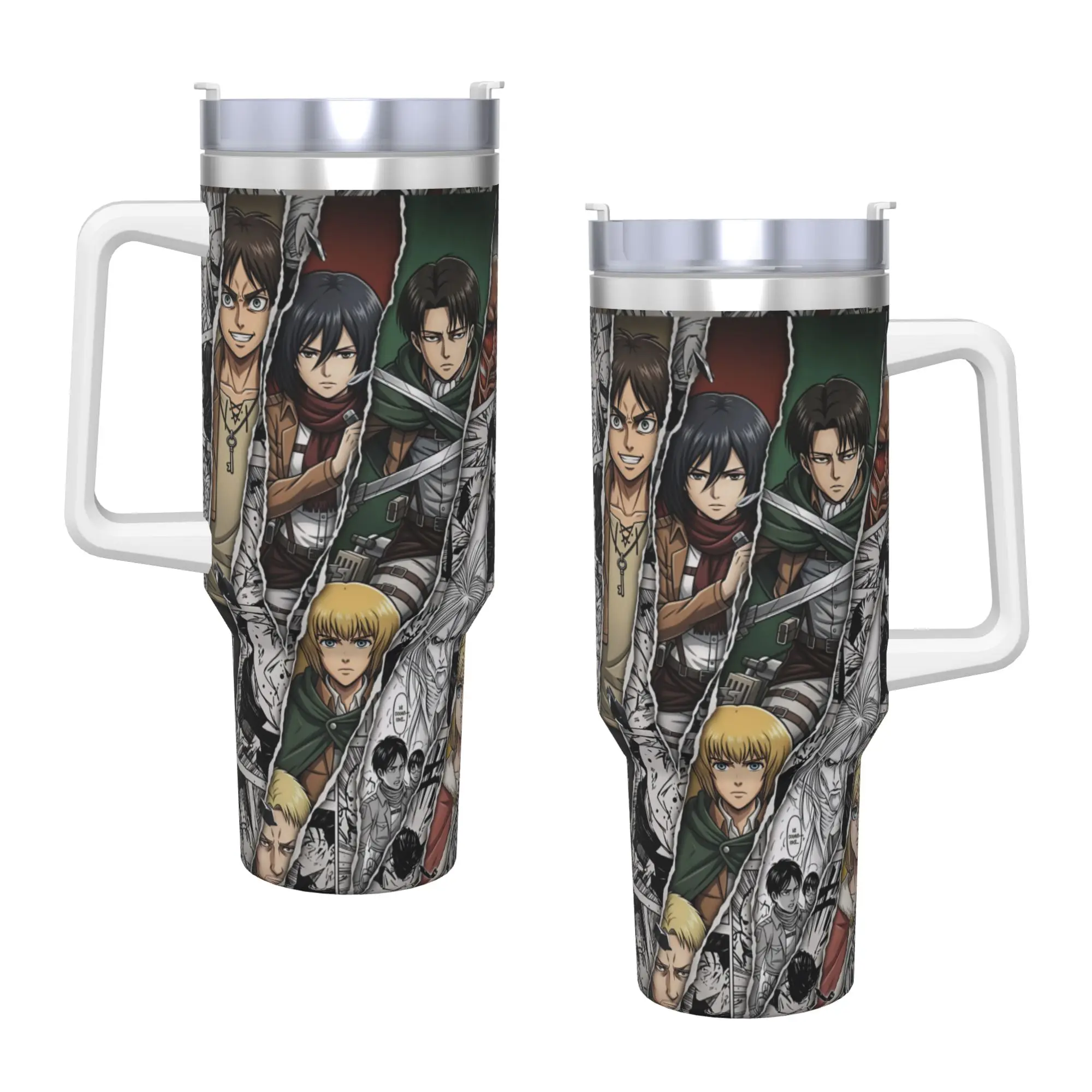 Attacks On Titans Anime Tumbler  Cold Drink Water Bottle Insulated Stainless Steel Thermal Mug Custom Beach Car Mugs